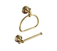 NIMURY Antique Toilet Paper Holder Hand Towel Holder 2 Pieces Set Bathroom Hardware Towel Ring Tissue Roll Holder Toilet Tissue Holder Antique Bathroom Accessories Set Wall Mount Stainless Steel