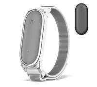 Nimuw Breathable Nylon Stretchy Wristband Compatible with Plaud NotePin & Plaud NotePin S (2025) with Hook-and-Loop Closure (Seashell)