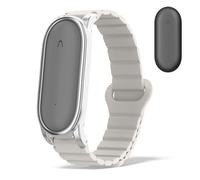 Nimuw Magnetic Silicone Wristband Compatible for PLAUD NotePin & Plaud NotePin S (2025) Band with PC Bumper for Women Men (Starlight)