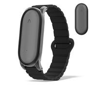 Nimuw Magnetic Silicone Wristband Compatible for PLAUD NotePin & Plaud NotePin S (2025) Band with PC Bumper for Women Men (Black)