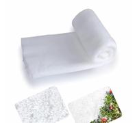 NIMVONA Snow Blanket Thick Soft Blanket Fake Snow Fluffy Blanket Xmas Or Christmas Village Decoration Blanket Suitable For Windows Sill Table Centrepieces Or Tree Decorations 70cm X 50cm (1pc)