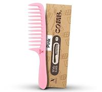 Nimxy Pink Wide Tooth Comb for Curls 1 Pc - Curl Comb with Comfortable Handle for Detangling Medium to Long Wet and Wavy Hair - hairdressing & Styling
