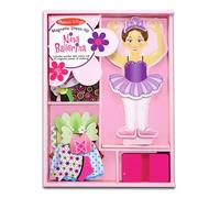 Nina Ballerina Magnetic Wooden Dress Up Doll Toy - Melissa & Doug
