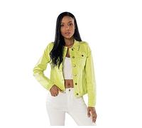 Nina Carter J212 Women's Slim-Fit Denim Jacket - Colored Transitional Jacket with Kent Collar and Pockets - Spring and Summer Jacket Stretch Jacket, M