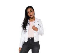 Nina Carter J212 Women's Slim Fit Denim Jacket - Coloured Transition Jacket with Kent Collar and Pockets - Spring and Summer Jacket Stretch Jacket