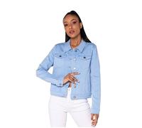 Nina Carter J212 Women's Slim Fit Denim Jacket - Coloured Transition Jacket with Kent Collar and Pockets - Spring and Summer Jacket Stretch Jacket