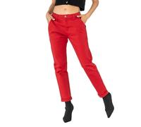 Nina Carter J250 Women's Chino Trousers Comfortable Medium Waist Slim Fit Stretch Cotton Trousers - Stylish Everyday Leisure Trousers