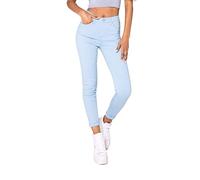 Nina Carter P056 Women's Skinny Fit Jeans High Waist, Sky Blue (P109-14), M