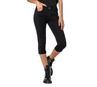 Nina Carter P260 Women's Capri Skinny Fit Jeans High Waist Summer Jeans, Black (P230-1), XXL Slim