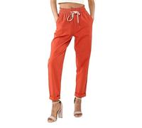 Nina Carter P500 Women's Casual Jeans in Jogger Style High Waist Jeans Jogging Bottoms Summer Jeans, Terracotta (P500-76), XL