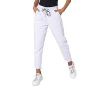 Nina Carter P500 Women's Jogging Bottoms, High Waist Jeans, Summer Jeans, White (P500-2), M