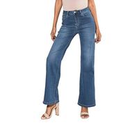 Nina Carter Women's High Waist Bootcut Jeans, Blue (P080-1), XS