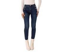 Nina Carter Women's High Waist Skinny Jeans, Dark Blue (P217-2), S
