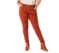 Nina Carter Women's Jeans Large Sizes Stretch Jeans Plus Size Jeans Distressed Look Denim Trousers, Auburn (P199-23), XXL Plus