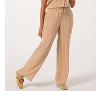 Nina Leonard Drawstring Waist Crushed Woven Cargo Trousers NAVY 2XL