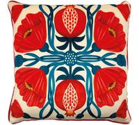 Nina Pace Elle Pomegranate Floral Filled Cushion Red/blue/white (40Cm X 40Cm)