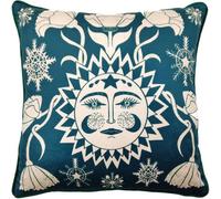 Nina Pace Winter Solstice Filled Cushion Off White/dark Green (40Cm X 40Cm)