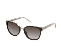 Nina Ricci SNR358 06WT Woman Sunglasses Acetate Green Brown Cat Eye Normal Shaded