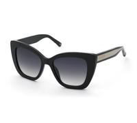 Nina Ricci SNR376 700 Woman Sunglasses Acetate Black Smoke Squared Normal Shaded