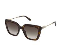 Nina Ricci SNR379 743 Woman Sunglasses Acetate Havana Brown Squared Normal Shaded