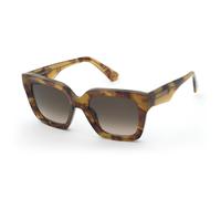 Nina Ricci SNR458 922 Woman Sunglasses Acetate Havana Brown Squared Normal Nuanced