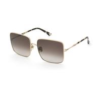 Nina Ricci SNR483 300J Woman Sunglasses Metal Gold Brown Squared Normal Nuanced