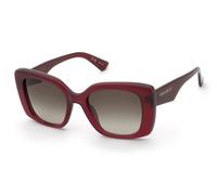 Nina Ricci Woman SNR439 09GR Sunglasses Acetate Red Brown Squared Normal Nuanced