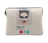 Nina S. The Black Swan Social Network Meeting Love Laptop Case for Computer and Tablet 10 Inches Printed in France Linen Look