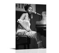 Nina Simone 1 Poster for Bedroom Canvas Art Picture Print Room Wall Art Decor Posters 24x36inch(60x90cm) Frame-Style