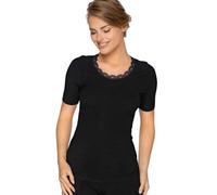 Nina von C. Body & Soul Women's Shirt Half Sleeves - Black Plain, size: 44