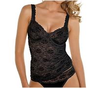 Nina von C. women's bra shirt, millefleurs - Black - 38D