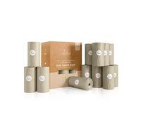 NINA WOOF Dog Poop Bags Rolls - 180 Compostable & Biodegradable for Puppy Walks, Travel, Thick Refill Housebreaking dog poo bags Premium Cornstarch Pet Poo Bags Dogs