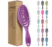 Ninabella Detangling Hair Brush for Women & Men - Does not Pull, Removes Tangles, Brushes for Straight, Curly & Wet Hair - Detangle Brush - Unique Spiral Hairbrush, Berry