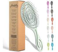 Ninabella Detangling Hair Brush for Women & Men - Does not Pull, Removes Tangles, Brushes for Straight, Curly & Wet Hair - Detangle Brush - Unique Spiral Hairbrush, Mint Green