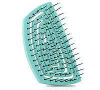 Ninabella Detangling Hair Brush for Women & Men - Does not Pull, Removes Tangles, Brushes for Straight, Curly & Wet Hair - Detangle Brush - Spiral Design, handless travel brush, green