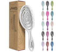 Ninabella Detangling Hair Brush for Women & Men - Does not Pull, Removes Tangles, Brushes for Straight, Curly & Wet Hair - Detangle Brush - Unique Spiral Hairbrush, Light Grey