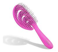 Ninabella Detangling Hair Brush for Women & Men - Does not Pull, Removes Tangles, Brushes for Straight, Curly & Wet Hair - Detangle Brush - Unique Wave Design Hairbrush, pink