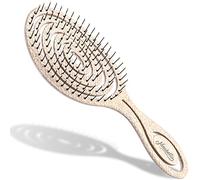 Ninabella Detangling Hair Brush for Women & Men - Does not Pull, Removes Tangles, Brushes for Straight, Curly & Wet Hair - Detangle Brush - Unique Spiral Hairbrush, Cream