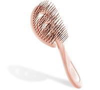 Ninabella Detangling Hair Brush for Women & Men - Does not Pull, Removes Tangles, Brushes for Straight, Curly & Wet Hair - Detangle Brush - Unique Wave Design Hairbrush, rose gold