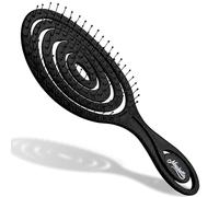 Ninabella Detangling Hair Brush for Women & Men - Does not Pull, Removes Tangles, Brushes for Straight, Curly & Wet Hair - Detangle Brush - Unique Spiral Hairbrush, Black