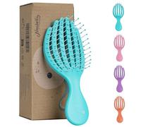 Ninabella Mini Detangling Hairbrush - Cute Colourful Octopus Detangle Brush - For Blow Dry or Brushing Wet Tangled Hair - Detangler Hair Brush - Small Hairbrush, light blue