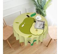 Ninainaid cartoon pear Prints Tablecloth water-repellent fabric Washable Polyester Table Cloth Decorative Table Cover for Wedding Party Dining Banquet
