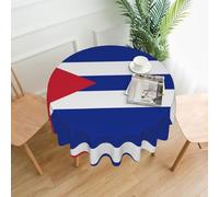 Ninainaid Cuban flag Prints Tablecloth water-repellent fabric Washable Polyester Table Cloth Decorative Table Cover for Wedding Party Dining Banquet