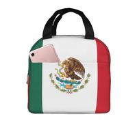 Ninainaid Flag of Mexico Prints Lunch Bag Leak-Proof Simple Large Insulated Lunch Tote Bag can Keep hot and Cold, Suitable for Work, picnics, and Travel.