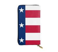 Ninainaid Flag of Texas Printing Leather Long Clutch Wallet Large Outdoor Wallet Portable and Practical, Suitable for Both Men and Women.