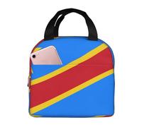 Ninainaid Flag of The Congo Prints Lunch Bag Leak-Proof Simple Large Insulated Lunch Tote Bag can Keep hot and Cold, Suitable for Work, picnics, and Travel.
