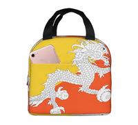 Ninainaid Flag of The Kingdom of Bhutan Prints Lunch Bag Leak-Proof Simple Large Insulated Lunch Tote Bag can Keep hot and Cold, Suitable for Work, picnics, and Travel.
