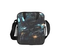Ninainaid Future Robot Transparent Lunch Bag with Print, Clear Food Box with Side Pockets & Strap for Work, School, Travel