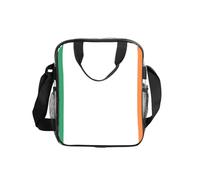 Ninainaid Irish Flag Transparent Lunch Bag with Print, Clear Food Box with Side Pockets & Strap for Work, School, Travel