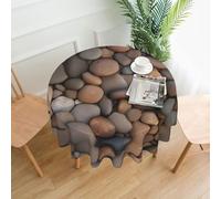 Ninainaid Pebbles in the beach Prints Tablecloth water-repellent fabric Washable Polyester Table Cloth Decorative Table Cover for Wedding Party Dining Banquet